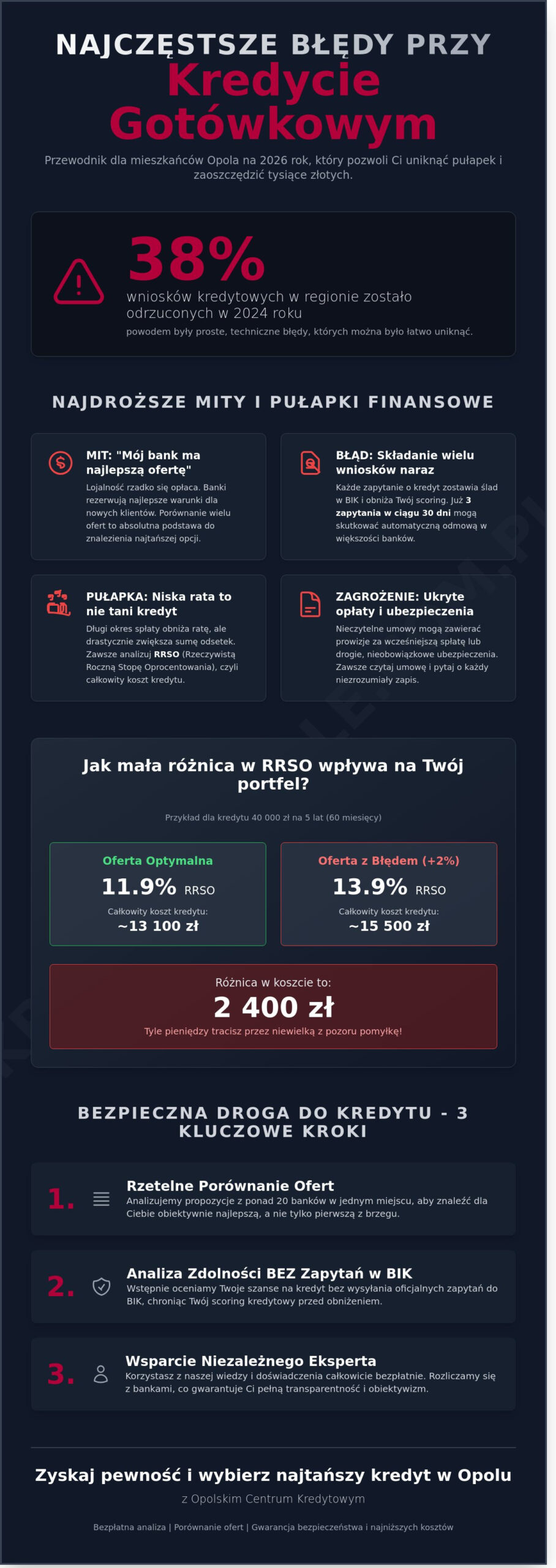 Najczęstsze błędy przy kredycie gotówkowym w Opolu: Jak ich uniknąć w 2026 roku?