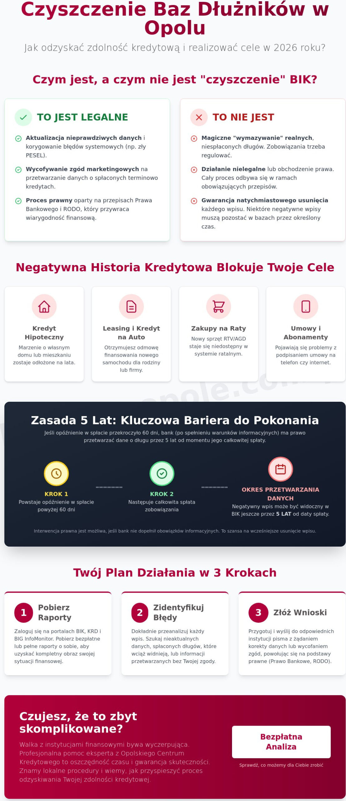 Czyszczenie baz dłużników Opole: Jak skutecznie odzyskać zdolność kredytową w 2026 roku?