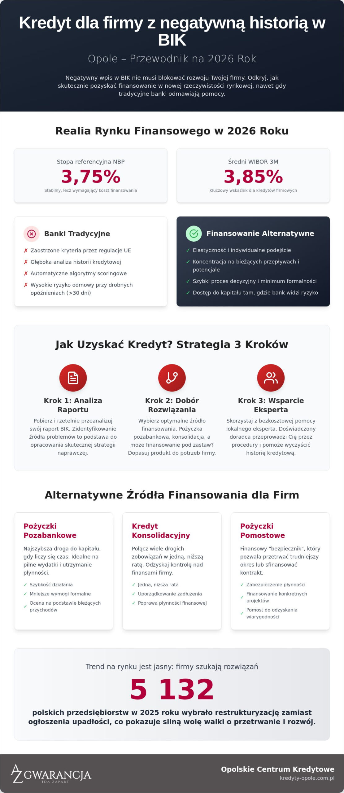 Kredyt dla firmy z negatywną historią w BIK Opole: Jak uzyskać kapitał w 2026 roku?
